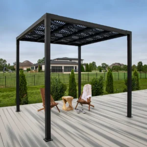 Fay Outdoor Gazebo For Garden,TerPerlita Outdoor Pergola For Garden ,Terrace (Black)race